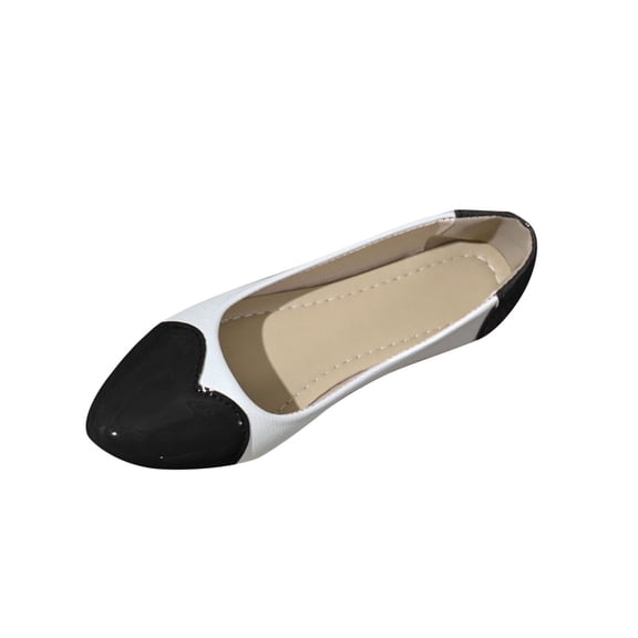 Beach Women's Sandals Clearance, Xunlbb Women's Fashion Casual Spring And Summer New Style Love Print Flat Heel Pointed Toe Flat Shoes Shallow Mouth Shoes(Black,Size:36)