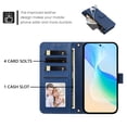 thumbnail image 4 of For Samsung Galaxy A55 5G 6.6-inch Wallet Case Multi-Card Slots Zipper Wallet Leather Phone Case,Dark blue,For Galaxy A55 5G, 4 of 10