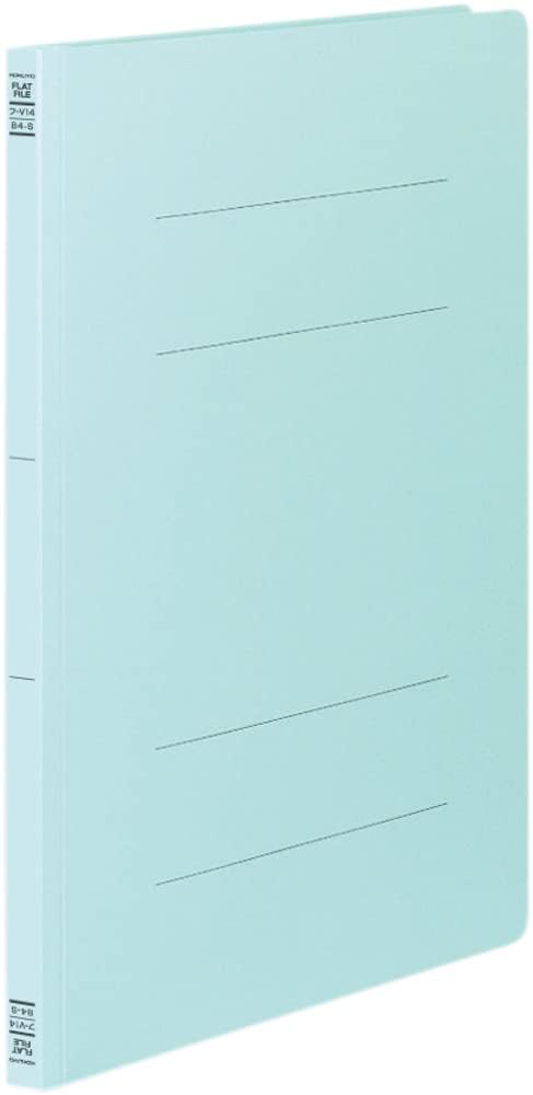 V48B Kokuyo flat file paper cover resin binding tool 2 hole A3 horizontal 150-sheet blue off