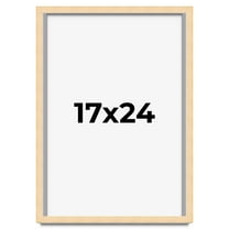 17x24 Frame Beige Real Wood Picture Frame Width 0.75 inches | Interior Frame Depth 0.5 inches |