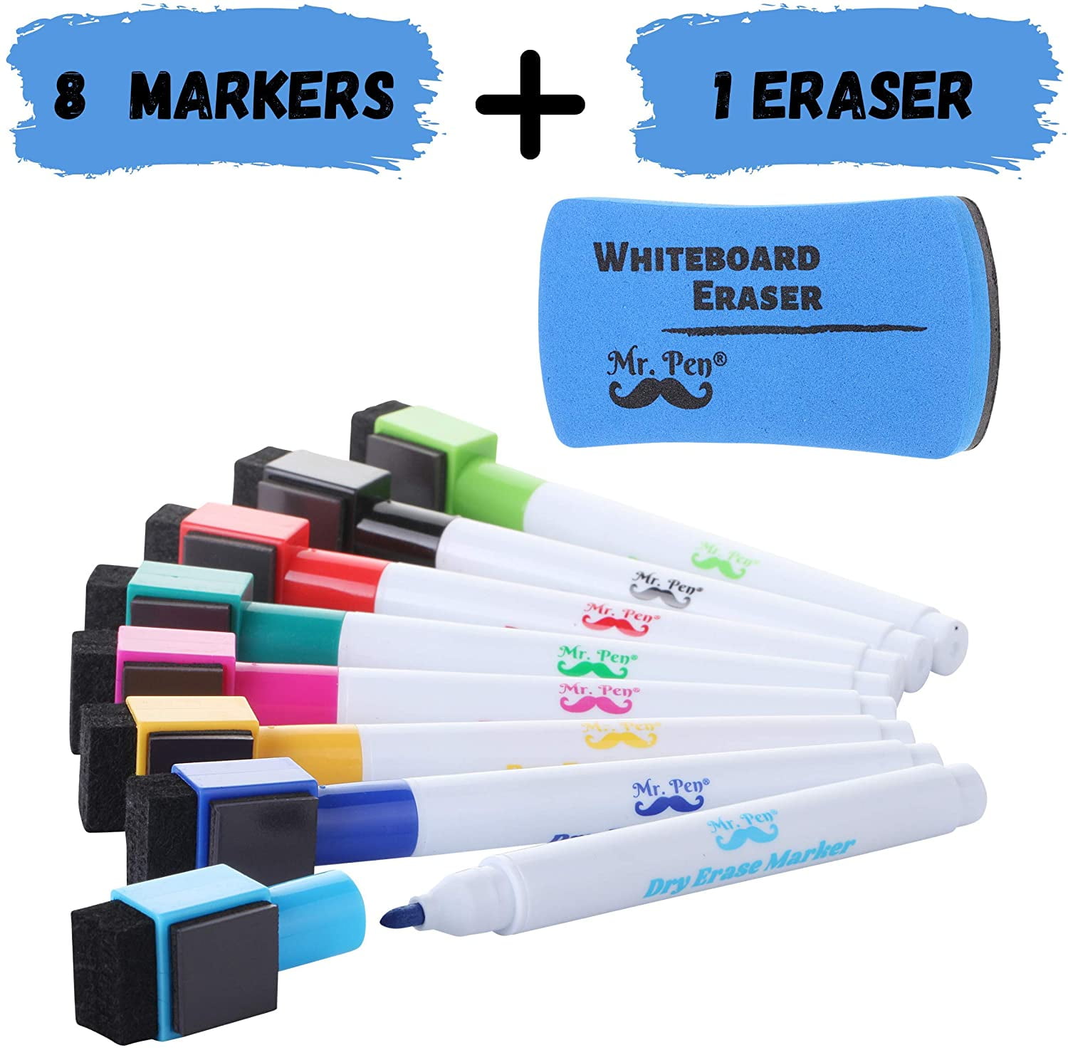Mr. Pen- White Board Erasers, 8 Pack, Pastel Colors, Magnetic Dry Erase  Erasers, Dry Erase Board Erasers, Magnetic Whiteboard Eraser