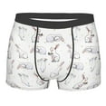 thumbnail image 4 of Goofa Rabbit Eating Printed Men's Boxer Briefs Underwear, Moisture-Wicking Underwear, Trunk,Soft and Breathable Cotton Underwear-Medium, 4 of 9