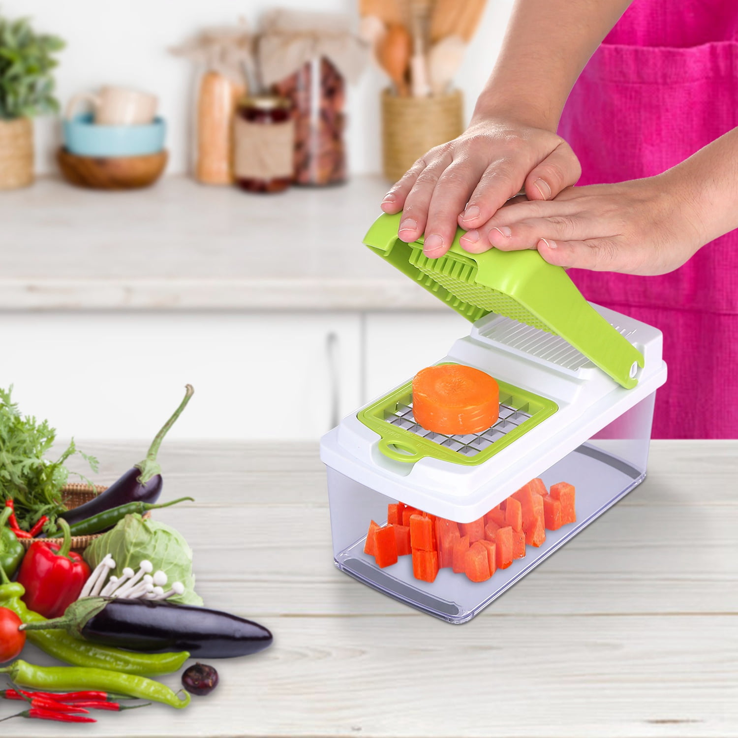 Dropship Miibox Vegetable Chopper With Container 22-in-1 Veggie