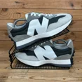 thumbnail image 1 of New Balance 327 Trainers Mens Size UK 8 Grey White Teal Suede Casual Shoes NB, 1 of 6