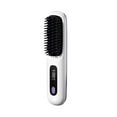 thumbnail image 2 of SXS Cordless Hair Straightener Brush Portable Mini Straightening Travel Negative Ion Hot Comb Women Anti Scald Ceramic Coating White, 2 of 9