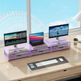 thumbnail image 6 of ZEN Computer Monitor Stand Riser, office organizer with Drawer, Office Organizers Storage for Classroom Office Supplies (Purple), 6 of 13
