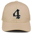 thumbnail image 4 of Daxton Premium Mid Profile Hat Semi Curved Visor Khaki Cap White Black Gothic Embroidered, Number 4, 4 of 4