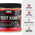 thumbnail image 4 of Force Factor Test X180 Gummies Testosterone Booster for Men with Tongkat Ali, Horny Goat Weed, Tribulus Terrestris, Fenugreek, & Black Maca, Supplement Men, Berry Punch, 60 Gummies, 1-Pack, 4 of 5