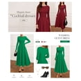 thumbnail image 5 of BTFBM Spring Dresses for Women Trendy Boat Neck Long Sleeve A Line Flowy Knit Loose Casual Elegant Party Maxi Dress, 5 of 9