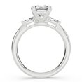thumbnail image 3 of Eloya Jewel 1.92 Ct Princess Cut Engagement Ring with Accent Moissanite - 14K White Gold Plated - 3 Stone Solitaire Wedding Ring for Women - Moissanite Ring - Engagement Ring for Her, 3 of 3