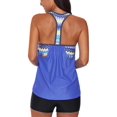 thumbnail image 4 of Racerback Tankini Swimsuit Patchwork Sport 2 Pieces Bathing Suit for Women, 4 of 4