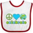 thumbnail image 3 of Inktastic Celebrate Earth Day Peace Love Earth Boys or Girls Baby Bib, 3 of 4