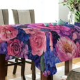 thumbnail image 5 of Yayeee Tablecloths 54" x 54" Rectangle Wrinkle Resistant Party Table Cover, Vibrant Art Flowers, 5 of 8