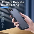 thumbnail image 5 of Heavy Duty Phone Case Designed for Apple iPhone SE,8,7 Case with 1Pc Tempered Glass Screen Protector, Shockproof Dropproof Anti-Scratch Phone Case Cover for Apple iPhone SE,8,7,Blue, 5 of 6