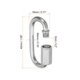 thumbnail image 2 of Uxcell 4mm Enlaces Rápidos de Cadena de Acero Inoxidable 304 con Bloqueo de Tornillo Conector Ovalado D Ring Clips 507 Lbs 15 Paquete, 2 of 6