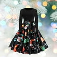 thumbnail image 3 of Vestido de Navidad Baoblaze Manga Larga Impresa para Mujer, 3 of 8