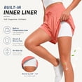thumbnail image 4 of Women's High Waisted Yoga Shorts with Zipper Pockets, Loose Fit Drawstring Athletic Shorts for Women, Quick Dry Breathable Casual Workout Running Lounge Shorts for Gym Hiking Travel, 4 of 8
