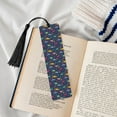 thumbnail image 4 of Kdxio Dinosaur Flowers Print Metal Tassel Bookmarks,Perfect Gift for Art Lovers and Bookworms Metal Bookmarks for Women, 4 of 8