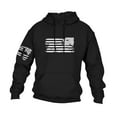 thumbnail image 2 of GIPQJK Graphic Hoodies for Men American Flag Design Sweatshirts Big and Tall This We'll Defend Eagle with American Flag Long Sleeve Tops with Pockets,Black L, 2 of 5