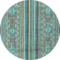 thumbnail image 1 of Ahgly Company Indoor Round Abstract Light Blue Modern Area Rugs, 8' Round, 1 of 4