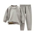 thumbnail image 1 of Birdeem Ensembles de Chandails Décontractés pour Garçons à Manches Longues, Col Rond, Boutons, Pantalons Longs Unis, Chandails Sans Capuche, 1 of 1
