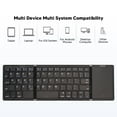 thumbnail image 4 of Foldable  Keyboard With Touchpad, BT 5.1, Long Battery Life, 3 Fold Storage, Suitable For Smartphones, Tablets, Laptops, 4 of 8