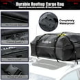 Audew Car Rooftop Cargo Carrier Bag, 15 Cubic Feet 600D Oxford Waterproof Car Cargo Bag with 4
