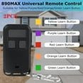 thumbnail image 2 of fastboy Ouvre-Porte de Garage Noir Télécommande Ouvre-Porte de Garage Ouvre-Porte Télécommande Télécommande 890MAX 1PCS, 2 of 6