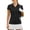 Black, variant on PINSPARK Women Golf Shirts Short Sleeve Tennis Polo Pickleball Apparel Lightweight Golf Outfit