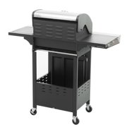 Resenkos 3-Burner Propane Grill, 37,000 BTU Stainless Steel Gas BBQ with Side Burner, Silver