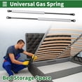 thumbnail image 2 of Unique Bargains 400mm Gas Struts 100N Gas Springs Silver Tone Carbon Steel 2 Pcs RV Car Toolbox Lid Storage Box Cover Cabinet Door Cover, 2 of 7