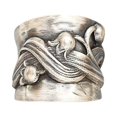thumbnail image 2 of FENGGHAO Mothers Day Ring Size 6 Silver Tone Natural Turquoise and Cubic Zirconia Gemstone Metal Band Jewelry Gift for Mom, 2 of 2