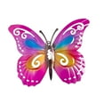 thumbnail image 2 of CarpNettore Iron Butterfly Wall Decor Ornament Butterfly Wall Art Sculpture for Garden Front Pink, 2 of 9