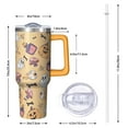 thumbnail image 2 of Halloween Tumbler 40 oz with Handle and Straw Haunted Ghost Skull Cup Halloween Holiday Gifts Travel Mug, 2 of 5