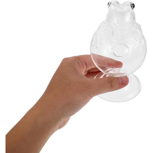 Cocktail Glass with Frogs Design, Crystal Whiskey Drinking Glass for Home Bar Entertaining and Party Use