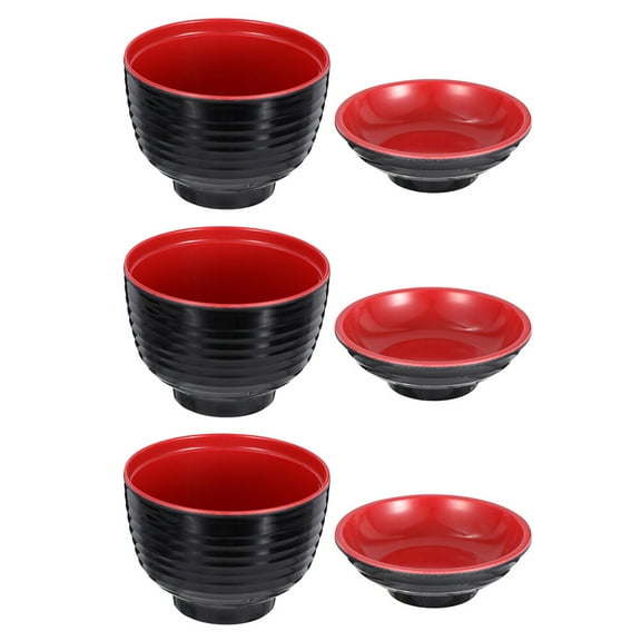 Oraceous 3pcs Japanese Style Bowl Miso Soup Bowl with Matching Lids Noodle Bowl Restaurant Bowl Home Kitchen Accessories