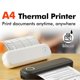 thumbnail image 2 of Portable A4 Thermal Printer Tattoo Inkless Printer Bluetooth for Learning Assistance Scrapbook, 2 of 5