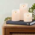 Mainstays Unscented Flameless LED Pillar Candles, White, Various Sizes, 3 Count - image 2 of 6