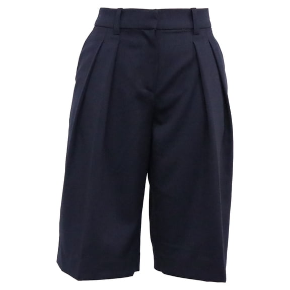 Pre-Owned The Frankie Shop Bilbao Bermuda Shorts in Navy Blue Polyester
