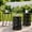 Black, variant on Y&M 3-Piece Nesting End Table Set, Round Metal Side Tables with Geometric Design, Blue