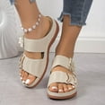 thumbnail image 6 of Mostsola Arch Support Sandals Womens Walking Slides Shoes Bohemia Flower Comfortable Wedges, 6 of 7