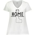 thumbnail image 3 of Inktastic It's Home- State of Idaho Outline Women's Plus Size V-Neck T-Shirt, 3 of 5
