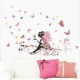 thumbnail image 3 of Butterfly Flower Girl Fairy Wall Decal Angel Sticker Bedroom Decor Waterproof, 3 of 5