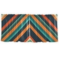 thumbnail image 7 of Yayeee Kitchen Curtains Tier Set of 2 Light Filtering 57"x24" Over Sink Window Panels, Retro Stripes, 7 of 7