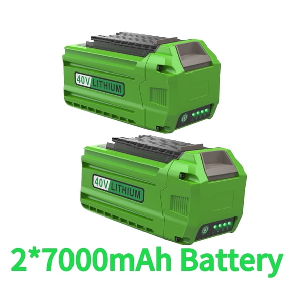 2Pcak 40V 7.0Ah Battery for Greenworks 40V Battery, Compatible with Greenworks Battery 29472 29462 20672 25322 and Cordless Power Tools