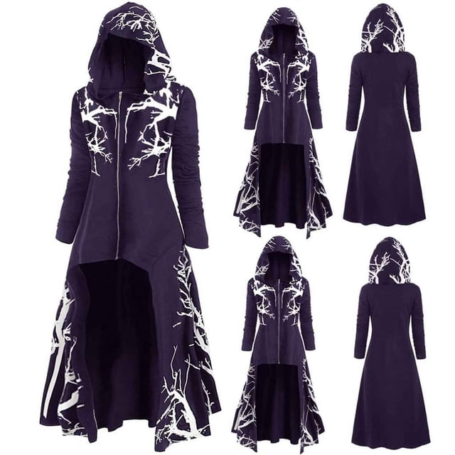 Women Loose Tops Size Sweater Large Coat Retro Dress Hooded Elasticity