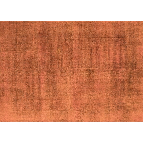 Ahgly Company Indoor Rectangle Oriental Orange Industrial Area Rugs, 6' x 9'