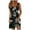 Black ①, variant on Dvprdro Women Sundress Summer Fashion Floral Printed Crew Neck Spaghetti Strap Button Down Flowy Boho Casual Loose Beach Mini Dress