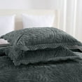 thumbnail image 5 of Luxury Velvet Oversized Embroidered Quilted Bedding Set - Soft & Plush 3-Piece Comforter with Shams for All-Season Comfort, 5 of 9