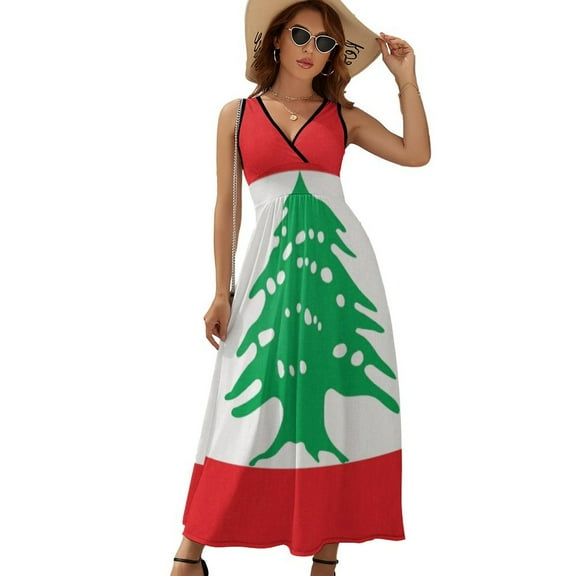 Lebanese Flag of Lebanon Sleeveless Dress Summer Women Clothes Dress for Pregnant Women Dresses